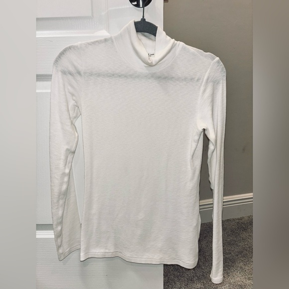 Rag & Bone “Luca” stretch-knit longsleeved turtleneck top-fresh white size XS - Picture 9 of 16